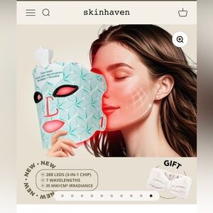 🎀 NWT LED FACE THERAPY SKINHAVEN Light Mask - 7 light levels NEW 🎀